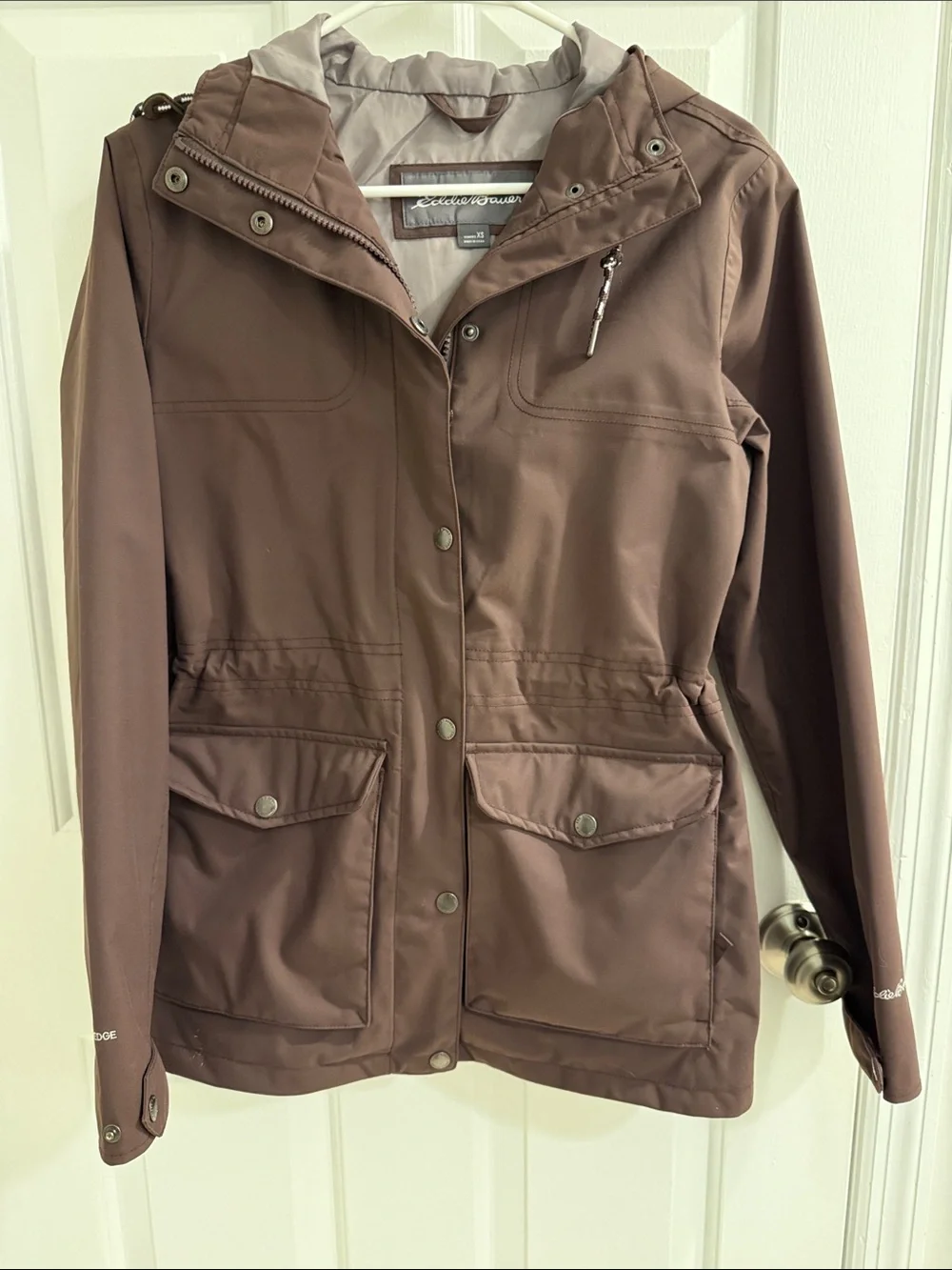Eddie Bauer Women's Aubergine Charly Utility Rain Jacket - Picture 9 of 9